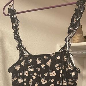 Cute summer dress with tiny flowers and tie top